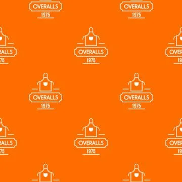 Overalls pattern vector orange Stock Illustration