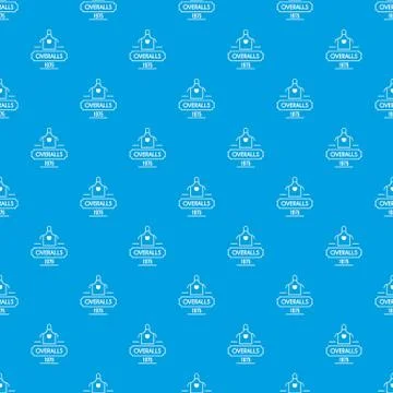 Overalls pattern vector seamless blue Stock Illustration