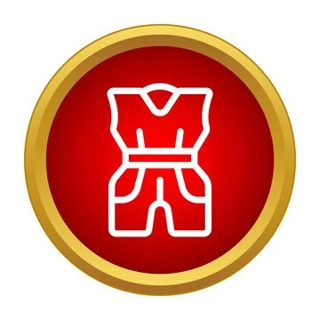 Overalls work uniform protective clothing flat icon Stock Illustration