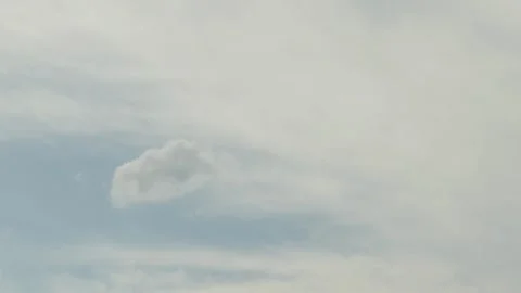 Overcast blue sky covered with layers of soft white and grey cumulus clouds Stock Footage 337890946