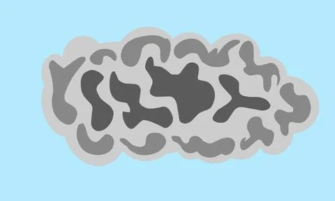 Overcast cloud vector illustration Illustrazione stock