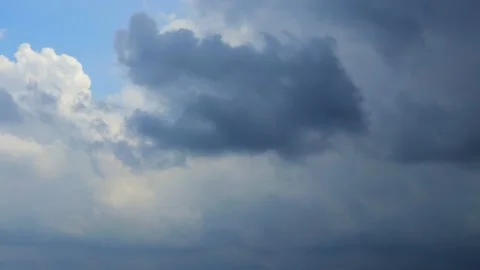 Overcast clouds bring rain Stock Footage 142357919