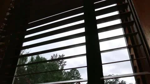 Overcast clouds through window Stock Footage 12441049