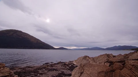 Overcast Cloudy Timelapse in Scotland 库存影片 117504481