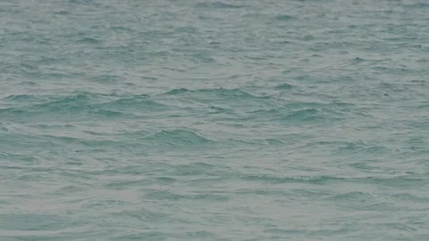 Overcast day showing the tranquil surface of the ocean Video stock 342977217