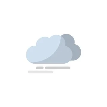 Overcast. Flat icon. Isolated weather vector illustration Stock Illustration