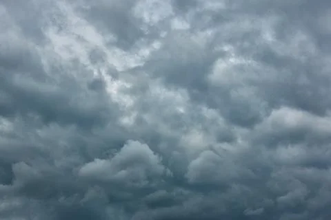 Overcast - Gray havy rain clouds Stock Photos