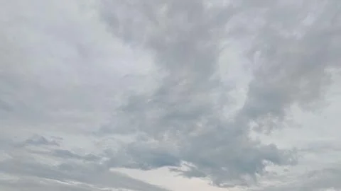 Overcast Gray Sky with Layered Clouds Stock Photos