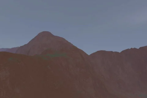 Overcast Mountain Fly Over Video stock 65128