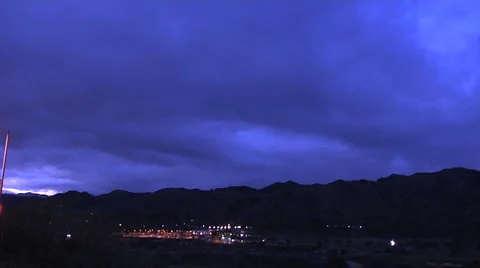 Overcast Night Sky Stock Footage 2557793