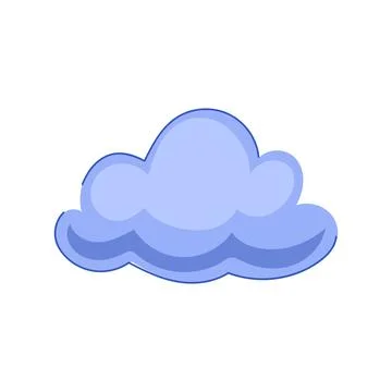 Overcast rain cloud cartoon vector illustration Illustrazione stock