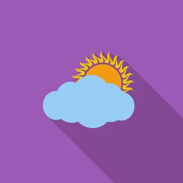 Overcast single icon Stock Illustration