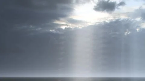 Overcast Sky Clouds Sunlight Breaking Through Stockbeeldmateriaal 339828047