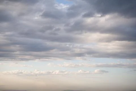 Overcast Sky with Layers of Clouds Stock Photos