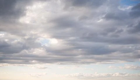 Overcast Sky with Layers of Clouds Stock Photos