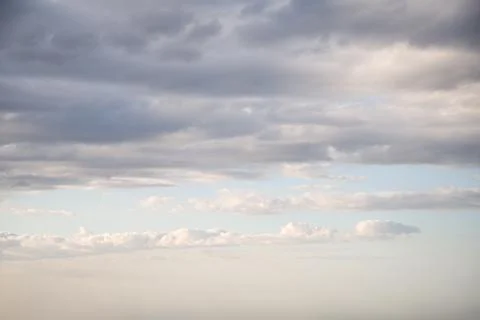 Overcast Sky with Layers of Clouds Stock Photos