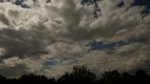 Overcast sky over the field Stock Footage 76908230