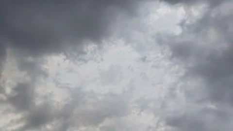 Overcast sky with slowly moving gray clouds Stock Footage 342263857