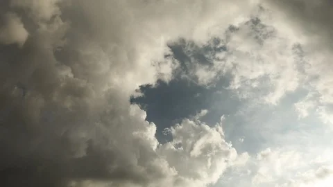 Overcast sky,Loop of stormy clouds. Time lapse Stock Footage 118131137