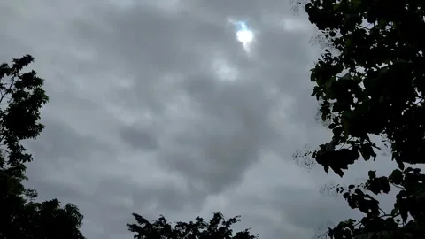 Overcast sunlight covered by clouds Stock Footage 330105863