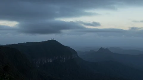 Overcast sunset at a ridge Stock-Footage 148425838