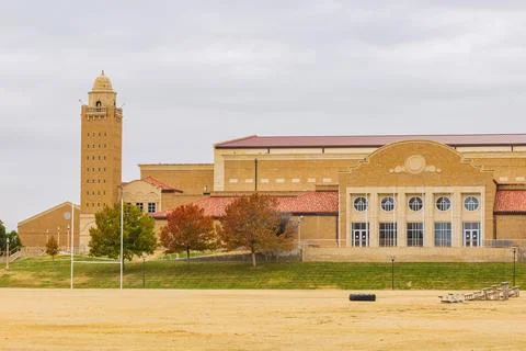 Overcast view of the campus of Texas Tech University Foto stock