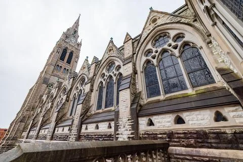 Overcast view of the Interior view of the St. Francis Xavier College Church Stock Photos