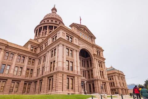 Overcast view of Texas Capitol Stock Photos