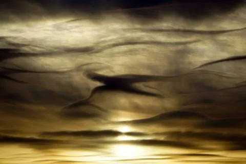 Overcast yellow sky Stock Photos