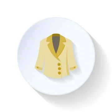 Overcoat flat icon Stock Illustration