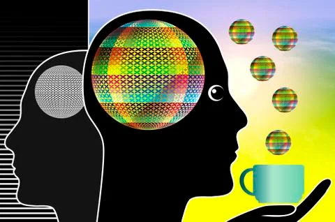 Overcome mental block Stock Illustration