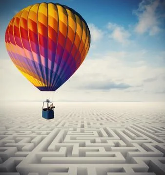 Overcome obstacles Stock Illustration