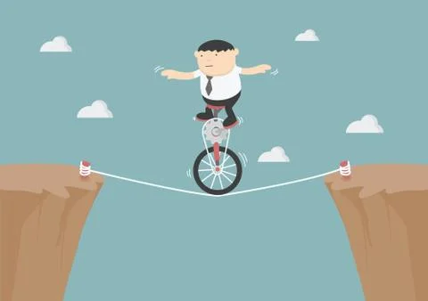 Overcome obstacles in life Stock Illustration