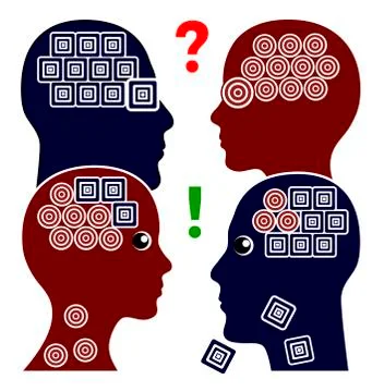 Overcoming Communication Barriers Stock Illustration