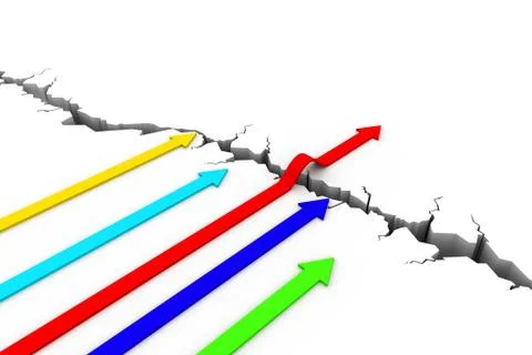 Overcoming crisis Stock Illustration