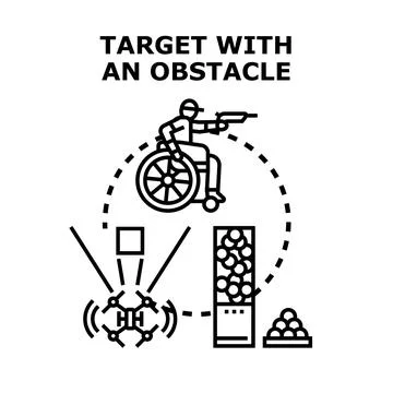 Overcoming obstacles and achieving success in challenging conditions Stock Illustration