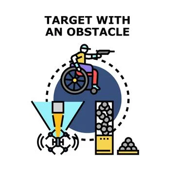 Overcoming obstacles and achieving success in challenging conditions Stock Illustration