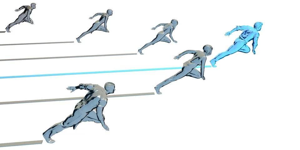 Overcoming Obstacles Illustrazione stock