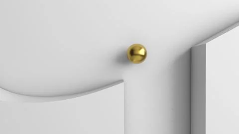 Overcoming a variety of issues and challenges ,over the pit, a golden ball .. Stock Illustration