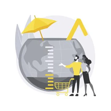 Overconsumption abstract concept vector illustration. Illustrazione stock