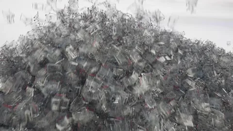 Overconsumption and overloading of the consumer market. Video stock 307388487