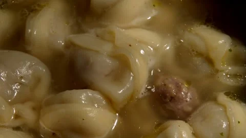 Overcooked dumplings ravioli Stock Footage 250337710