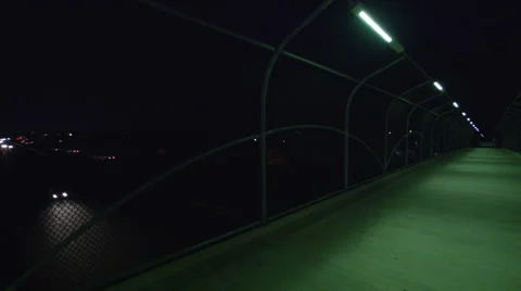 Overcrossing with Freeway beneath Stockbeeldmateriaal 46202493