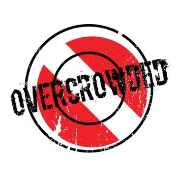 Overcrowded rubber stamp Stock Illustration