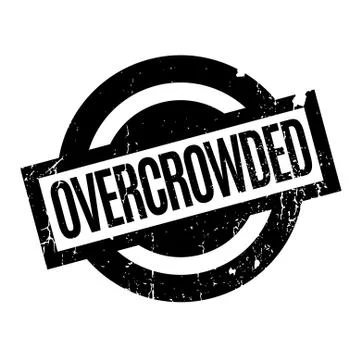 Overcrowded rubber stamp Stock Illustration
