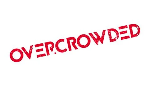 Overcrowded rubber stamp Stock Illustration