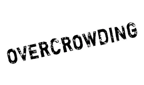 Overcrowding rubber stamp Stock Illustration
