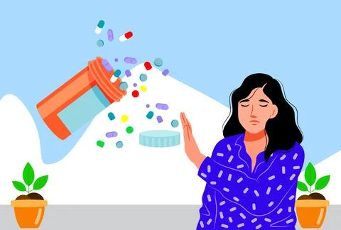 Overdose Concept Illustration Stock Illustration