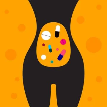 Overdose of drugs Illustrazione stock