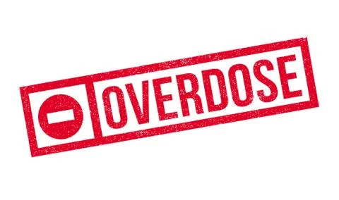 Overdose rubber stamp Stock Illustration